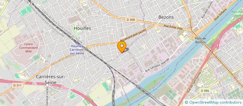 localisation de l'entreprise ABC DANSE  HOUILLES