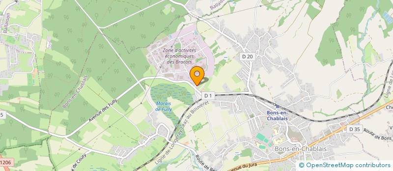 localisation de l'entreprise ABC DEGENEVE ATELIER BOBINAGE CHABLAIS  BONS-EN-CHABLAIS