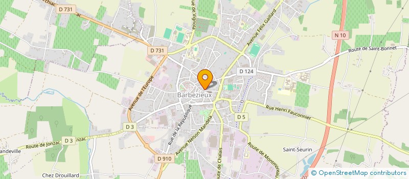 localisation de l'entreprise ABC DIAG FRANCE à BARBEZIEUX-SAINT-HILAIRE