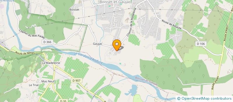 localisation de l'entreprise ABC DU BIEN ETRE - GESTION DU STRESS  BOISSET-ET-GAUJAC