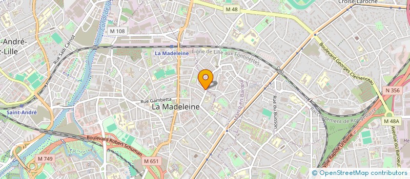 localisation de l'entreprise ABC FINANCE à LA MADELEINE