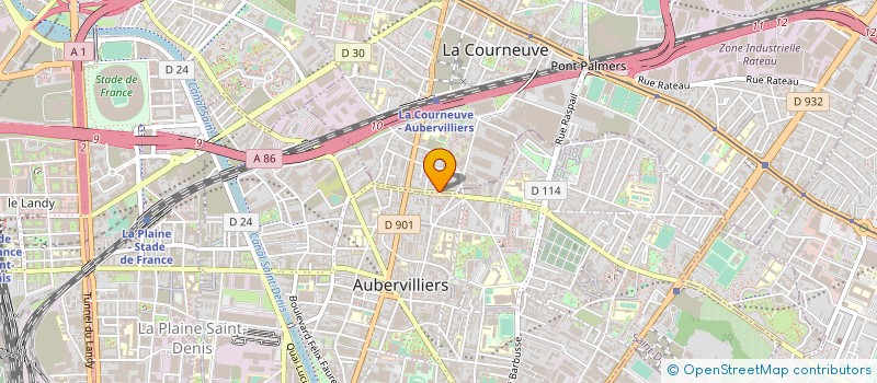 localisation de l'entreprise ABC FRANCE à LA COURNEUVE