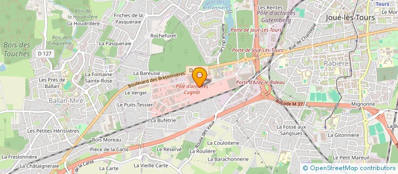 localisation de l'entreprise ABC IMPRIMERIES  JOUE-LES-TOURS