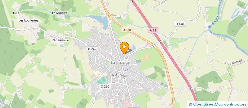 localisation de l'entreprise ABC INFORMATIQUE 72  LA BAZOGE