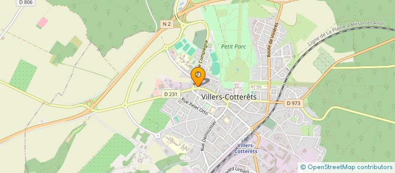 localisation de l'entreprise ABC INVEST à VILLERS-COTTERETS