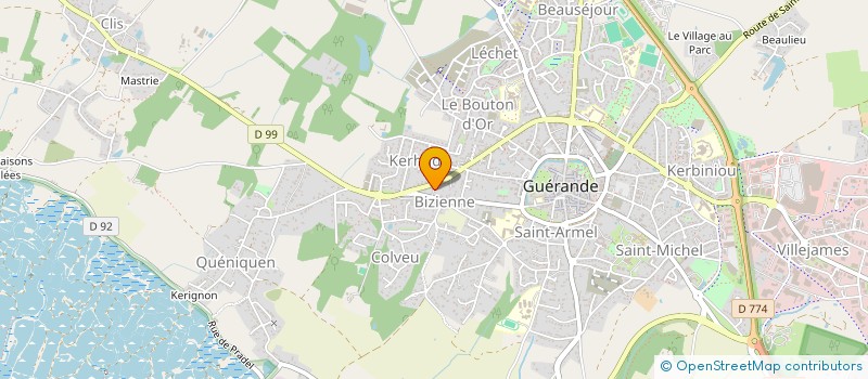 localisation de l'entreprise ABC KINE  GUERANDE