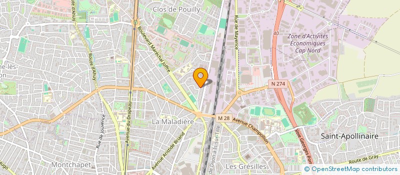 localisation de l'entreprise ABC L'ENERGIE à DIJON