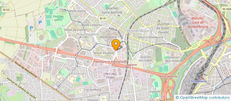 localisation de l'entreprise ABC LASER à STRASBOURG
