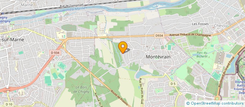 localisation de l'entreprise ABC LES MIMOSAS  MONTEVRAIN