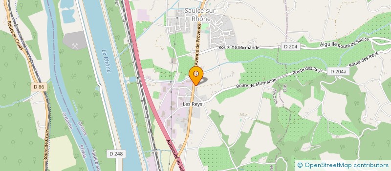 localisation de l'entreprise ABC MENUISERIE ALU BOIS COMPOSIT  SAULCE-SUR-RHONE