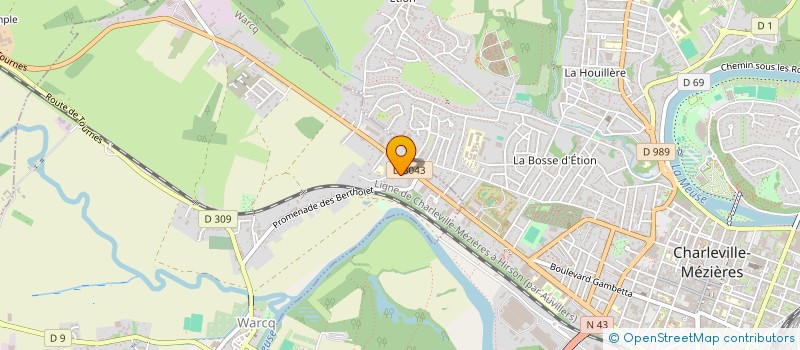 localisation de l'entreprise ABC MENUISERIES  WARCQ