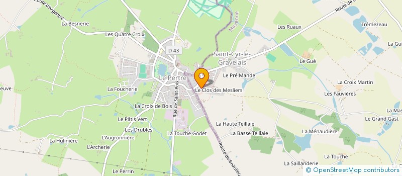 localisation de l'entreprise ABC METALLERIE à SAINT-CYR-LE-GRAVELAIS