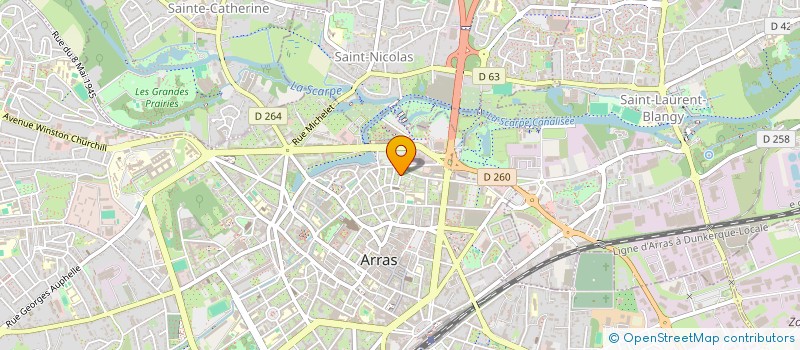localisation de l'entreprise ABC NORD HORIZONS à ARRAS