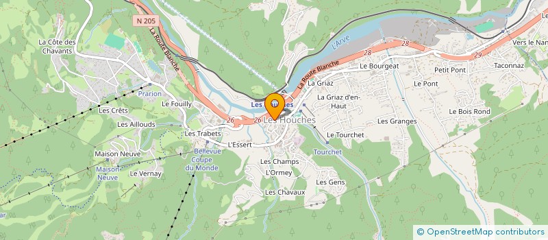 localisation de l'entreprise ABC PAYSAGES  LES HOUCHES