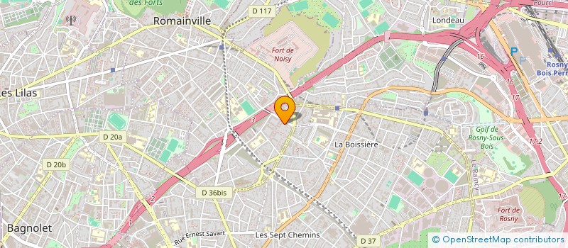 localisation de l'entreprise ABC PEINTURE à ROMAINVILLE