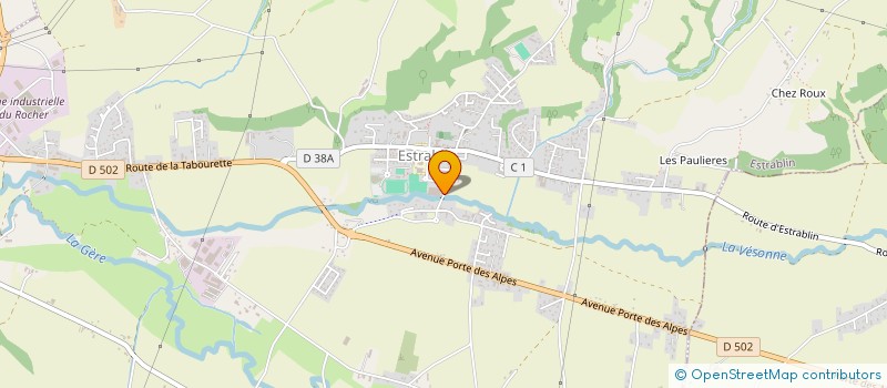 localisation de l'entreprise ABC PEINTURE  ESTRABLIN