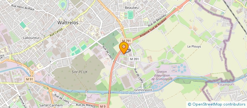 localisation de l'entreprise ABC POULET  WATTRELOS