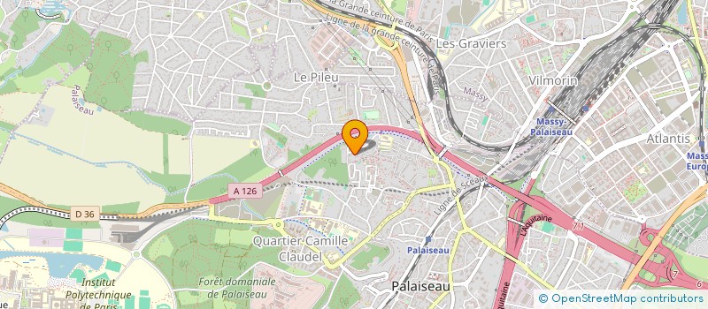 localisation de l'entreprise ABC - PRAXIS à PALAISEAU