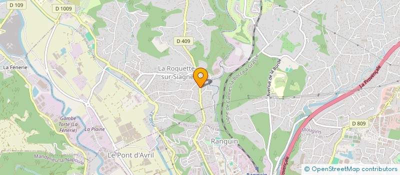 localisation de l'entreprise ABC RECEPTIONS à LA ROQUETTE-SUR-SIAGNE