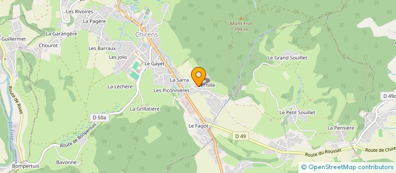 localisation de l'entreprise ABC RENOVATION à CHIRENS