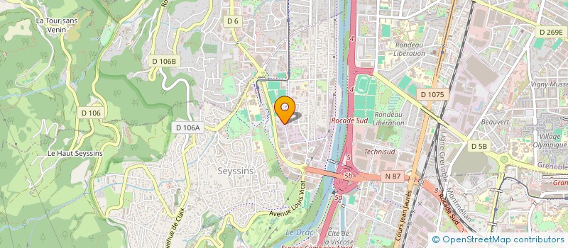 localisation de l'entreprise ABC SECURITE GRENOBLE à SEYSSINS