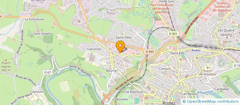 localisation de l'entreprise ABC SELARL DE GEOMETRES EXPERTS  RODEZ