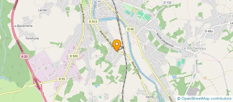 localisation de l'entreprise ABC SERVICES à ARGENTON-SUR-CREUSE
