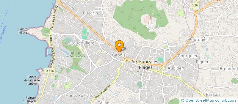 localisation de l'entreprise ABC SERVICES à SIX-FOURS-LES-PLAGES