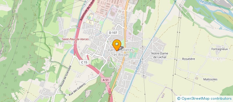 localisation de l'entreprise ABC SERVICES à VARCES-ALLIERES-ET-RISSET