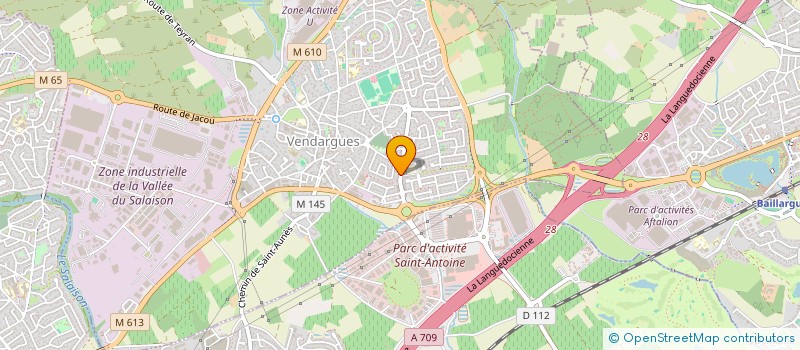 localisation de l'entreprise ABC SERVICES à VENDARGUES