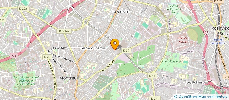 localisation de l'entreprise ABC SOPARIMEX à MONTREUIL
