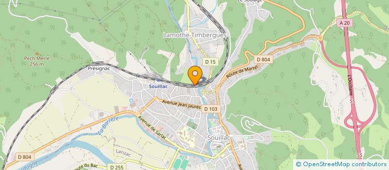 localisation de l'entreprise ABC TAXI 46  SOUILLAC