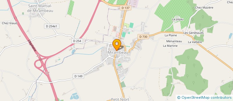 localisation de l'entreprise ABC TAXI DEZAUZIER FILS  MIRAMBEAU