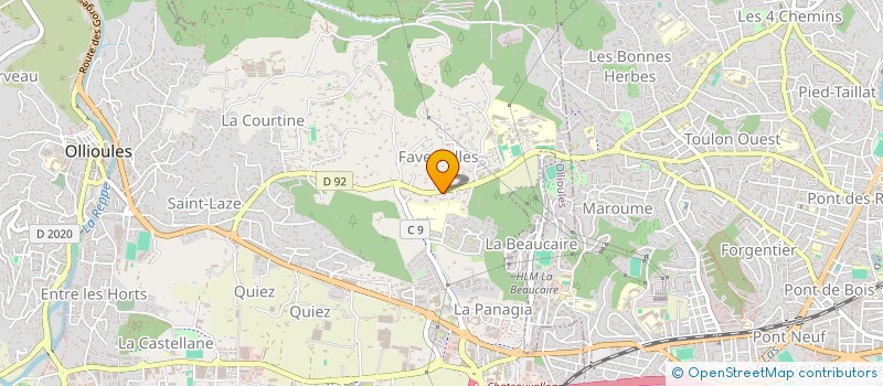 localisation de l'entreprise ABC TAXI FRED à OLLIOULES