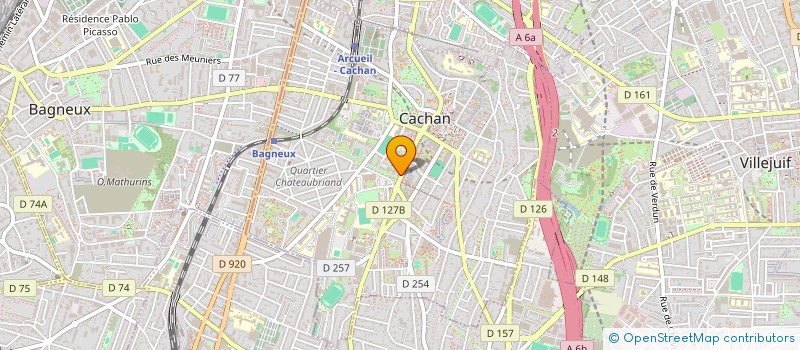 localisation de l'entreprise ABC TECHNIQUES à CACHAN