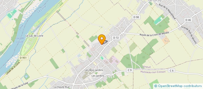 localisation de l'entreprise ABC TOITURE à VINEUIL