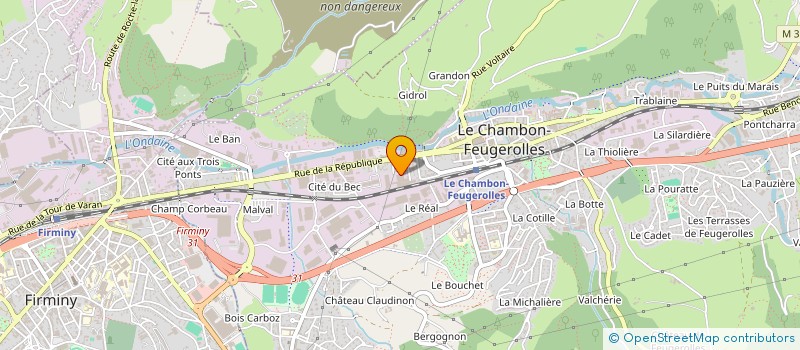 localisation de l'entreprise ABC V.O.  LE CHAMBON-FEUGEROLLES