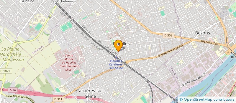 localisation de l'entreprise ABCA  HOUILLES