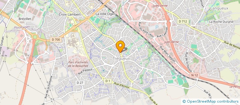 localisation de l'entreprise ABCATERING  TREGUEUX