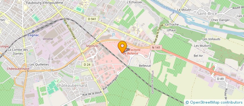 localisation de l'entreprise ABCD  CHATEAUBERNARD