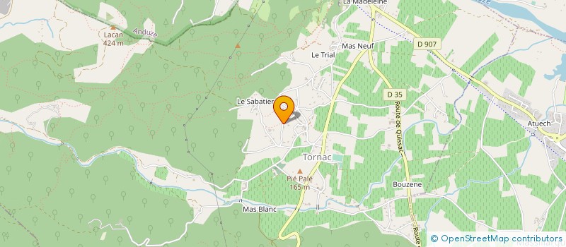 localisation de l'entreprise ABCD  TORNAC