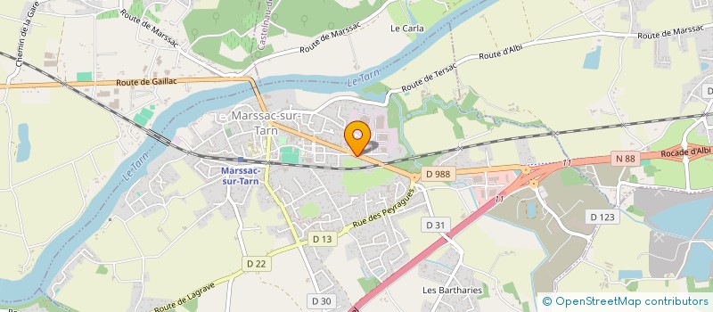 localisation de l'entreprise ABCD à MARSSAC-SUR-TARN
