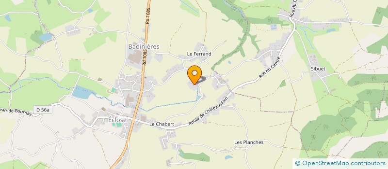 localisation de l'entreprise ABCD  ECLOSE-BADINIERES