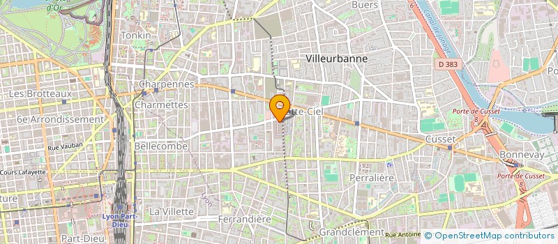 localisation de l'entreprise ABCD LIEUX  VILLEURBANNE