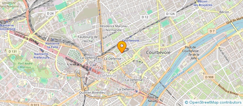 localisation de l'entreprise ABCD TECK à COURBEVOIE