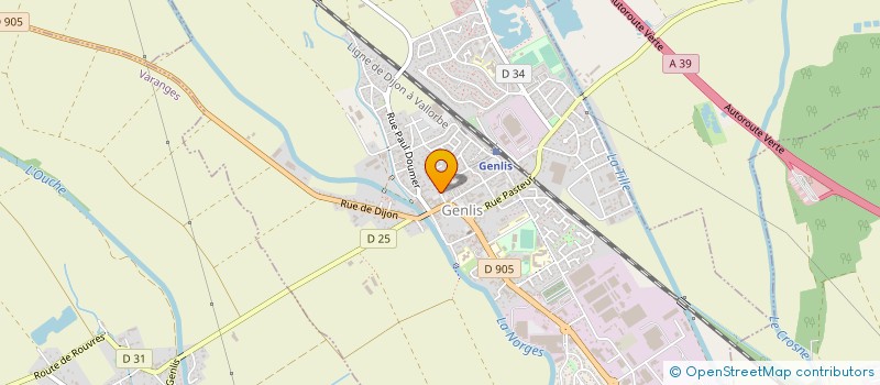 localisation de l'entreprise ABCDE à GENLIS