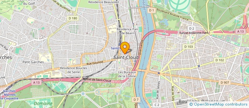 localisation de l'entreprise ABCDESIGN à SAINT-CLOUD
