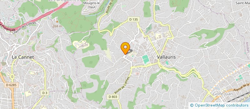 localisation de l'entreprise ABCDG  VALLAURIS