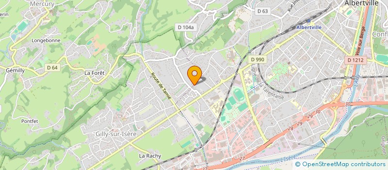 localisation de l'entreprise ABCE  ALBERTVILLE