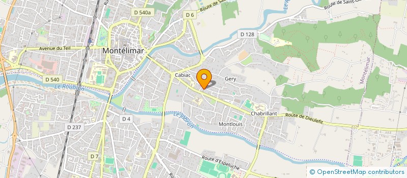 localisation de l'entreprise ABCE IMMO à MONTELIMAR